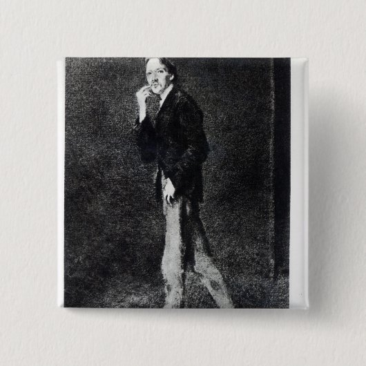 Badge Carré 5 Cm Robert Louis Stevenson (Devant)