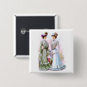 Badge Carré 5 Cm Robes 1901 de cru (Devant & derrière)