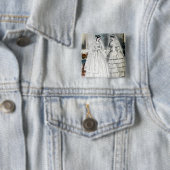 Badge Carré 5 Cm Robes Mariages blanches antiques (En situation)