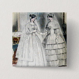 Badge Carré 5 Cm Robes Mariages blanches antiques