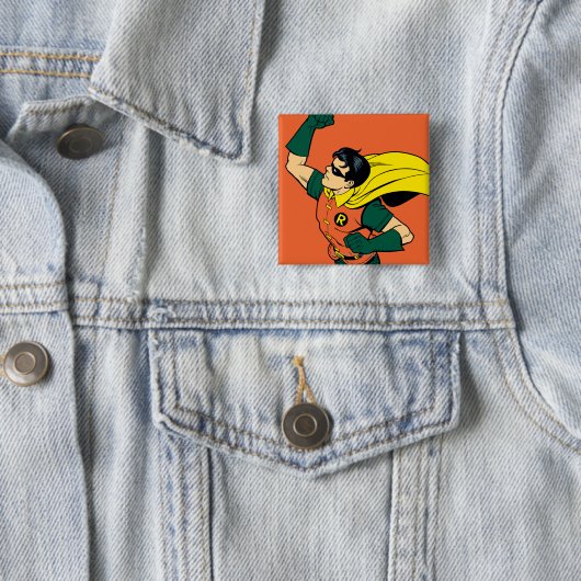 Badge Carré 5 Cm Robin Uppercut (En situation)