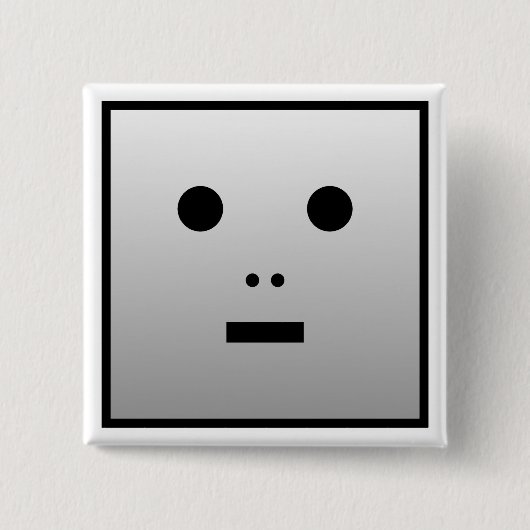 Badge Carré 5 Cm Robot anonyme (Devant)