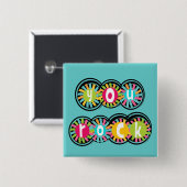 Badge Carré 5 Cm Roche (Devant & derrière)