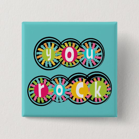 Badge Carré 5 Cm Roche (Devant)