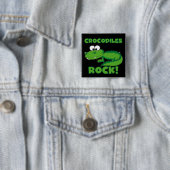 Badge Carré 5 Cm Roche de crocodiles (En situation)