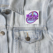 Badge Carré 5 Cm Roche de fées (En situation)