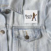Badge Carré 5 Cm Roche dessus ! (En situation)