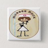 Badge Carré 5 Cm Roche d'infirmières (Devant)