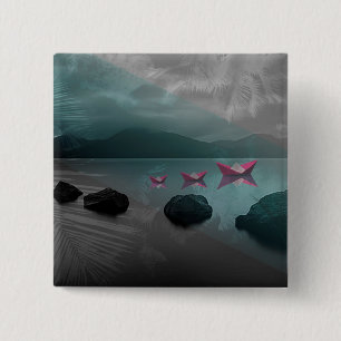 Badge Carré 5 Cm Roches