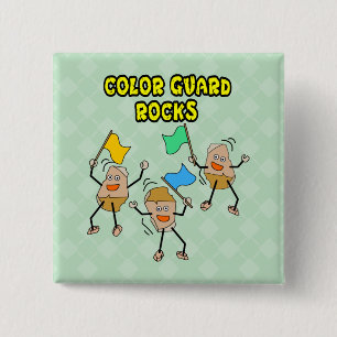 Badge Carré 5 Cm Roches Color Guard
