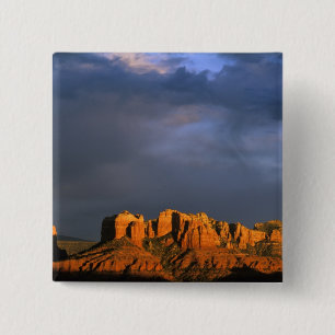Badge Carré 5 Cm Roches de la cathédrale à Sedona Arizona