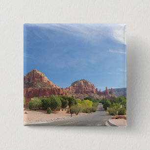 Badge Carré 5 Cm roches rouges de Sedona