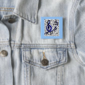 Badge Carré 5 Cm Rock ! (En situation)