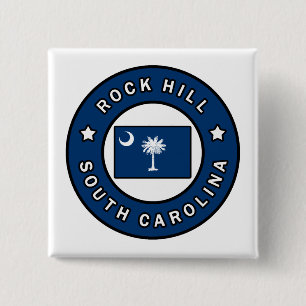 Badge Carré 5 Cm Rock Hill Caroline du Sud
