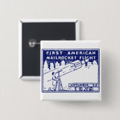 Badge Carré 5 Cm Rocket Mail américain 1935 (Devant & derrière)