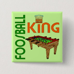 Badge Carré 5 Cm Roi de Foosball