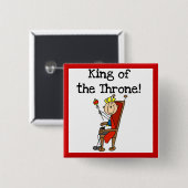 Badge Carré 5 Cm Roi du trône (Devant & derrière)