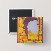 Badge Carré 5 Cm Rome par le train deluxe (Devant & derrière)