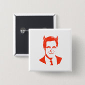 Badge Carré 5 Cm Romney est le diable (Devant & derrière)