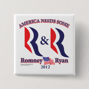 Badge Carré 5 Cm Romney et Ryan