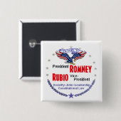 Badge Carré 5 Cm Romney Rubio (Devant & derrière)