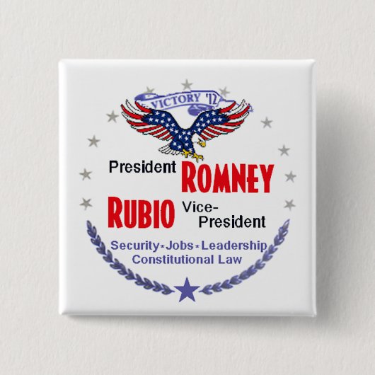 Badge Carré 5 Cm Romney Rubio (Devant)