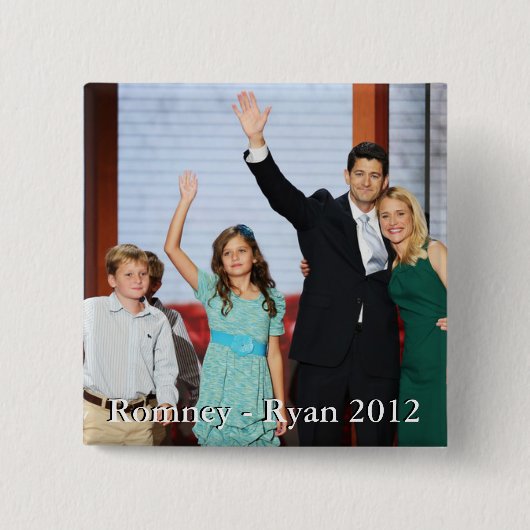 Badge Carré 5 Cm Romney-Ryan 2012 ! ! ! (Devant)