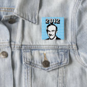 Badge Carré 5 Cm Ron Paul 2012 (En situation)