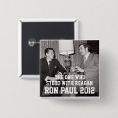 BADGE CARRÉ 5 CM RON PAUL 2012 (Devant & derrière)