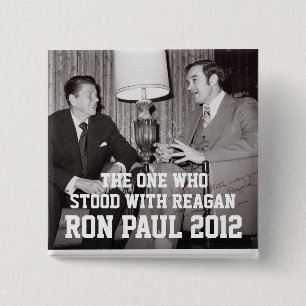 BADGE CARRÉ 5 CM RON PAUL 2012
