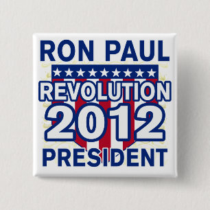 Badge Carré 5 Cm Ron Paul pour le président 2012 T-shirts