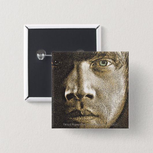 Badge Carré 5 Cm Ron Weasley 1 (Devant & derrière)