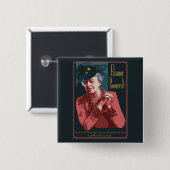 Badge Carré 5 Cm Roosevelt (Devant & derrière)