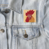 Badge Carré 5 Cm Rooster (En situation)