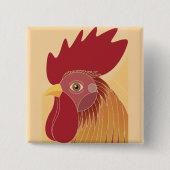 Badge Carré 5 Cm Rooster (Devant)