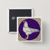 Badge Carré 5 Cm Rooster Ixworth (Devant & derrière)