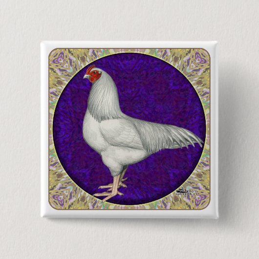 Badge Carré 5 Cm Rooster Ixworth (Devant)