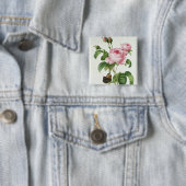 Badge Carré 5 Cm Rosa Centifolia (En situation)