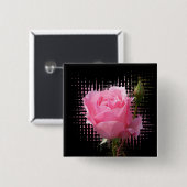 Badge Carré 5 Cm rose (Devant & derrière)