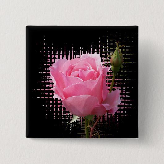 Badge Carré 5 Cm rose (Devant)