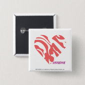 Badge Carré 5 Cm Rose 2 de zèbre (Devant & derrière)