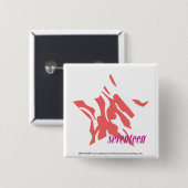 Badge Carré 5 Cm Rose 3 de zèbre (Devant & derrière)