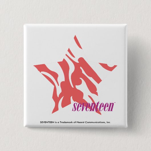 Badge Carré 5 Cm Rose 3 de zèbre (Devant)