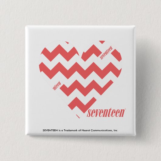 Badge Carré 5 Cm Rose 3 de zigzag (Devant)