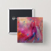 BADGE CARRÉ 5 CM ROSE BLEU ABSTRAIT (Devant & derrière)