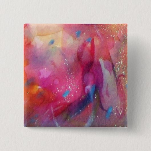 BADGE CARRÉ 5 CM ROSE BLEU ABSTRAIT (Devant)