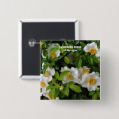 Badge Carré 5 Cm Rose cherokee (Devant & derrière)