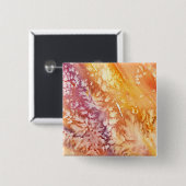 Badge Carré 5 Cm Rose d'abricot Conception abstraite (Devant & derrière)