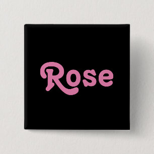 Badge Carré 5 Cm Rose de boutons