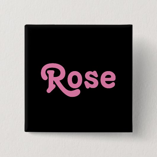 Badge Carré 5 Cm Rose de boutons (Devant)
